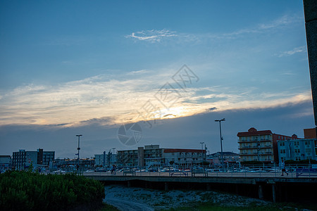 华丽的日落天空 在野林新泽西图片