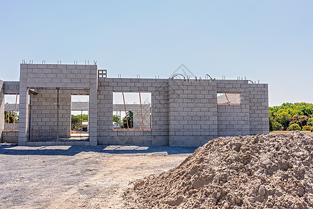 城市住房建设进展中木材贷款桁架建筑银行抵押家庭院子住宅订金图片