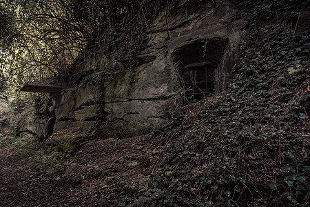 康斯坦斯湖Uberlingen附近的神秘洞穴 金库和岩石地窖质量废墟酒窖寺庙石头教会贮存花岗岩旅游建筑图片