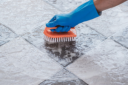 清理瓷砖地板地面橡皮卫生擦洗清洁工手套淋浴建筑工具女佣图片
