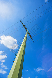 供电电线杆桅杆环境危险金属发电机电缆天空工业力量电压图片