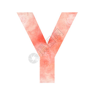 橙色空间字母表 大写字母Y 数字艺术 白背景孤立的 股票插图图片
