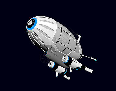 空中的飞艇旅行宇宙气球火箭运输太空飞船引擎图片