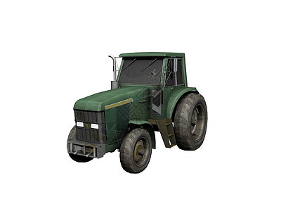 绿色拖拉机作为电源柴油机推土机排气出租车车轮摩托车图片