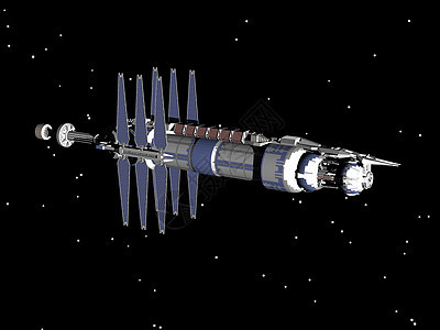 空间空间站和空间航天器飞船太阳帆技术金属推进运输太空旅行力学星舰图片