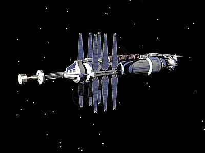 空间空间站和空间航天器金属旅行运输飞船力学推进星舰太空太阳帆技术图片