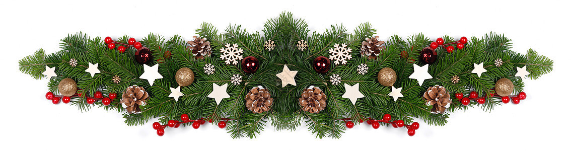 圣诞装饰和树枝图片