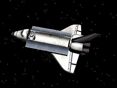 航天飞机飞入太空黄色汽油蓝色科学轨道旅行卫星电视收音机图片