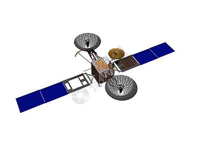 空间对地观测航天飞船空间环绕旅行收音机科学黄色电视卫星蓝色太空图片