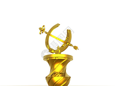具有规模的黄金古金杂金百合阴影太阳科学研究钟表位置测量金属工具图片