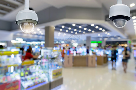 闭路电视安保摄像头店铺建筑相机隐私监视白色风格监控市场装饰图片