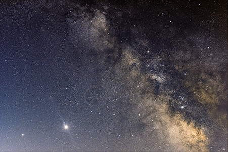 左侧有木星和土星的银河系中心部分摄影月亮天文地球天文学科学勘探旅行蓝色行星图片