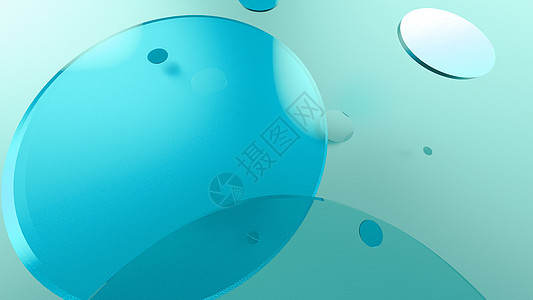 彩色背景上的天蓝色金属和不透明圆圈和圆柱体 图形设计的抽象背景与透明玻璃形状 3d 渲染图阴影几何学框架汽缸几何广告推介会圆柱形图片