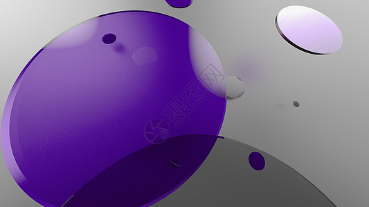 彩色背景上的紫色金属和不透明圆圈和圆柱体 图形设计的抽象背景与透明玻璃形状 3d 渲染图几何学艺术框架阴影插图文稿横幅广告戒指几图片