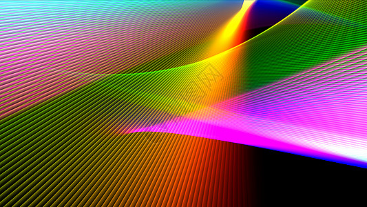 彩色线条的抽象背景3D 渲染艺术水平亮度条纹活力彩虹技术红色墙纸创造力图片