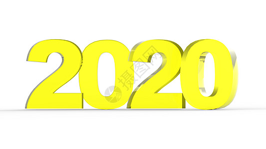 2020 年新年金色粗体字母 3d 渲染图销售插图金子折扣庆典数字流光商业派对横幅图片