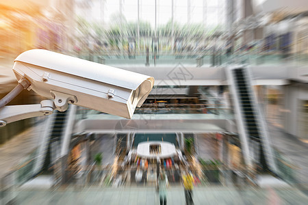 闭路电视或监控摄像头隐私白色城市相机电子风格安全自动扶梯装饰技术图片