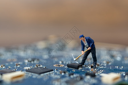 Cpu 董事会 技术概念的微型工和机械工人工程师网络电脑处理器芯片电子硬件数据工人服务器图片