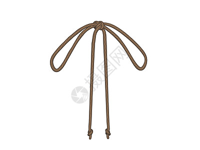 用弓和两节结结结的双弦架起首来绳索花边领带环形图片