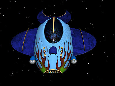 宇宙飞船在太空中徘徊收音机空间站电视太空研究旅行蓝色截面卫星环绕图片