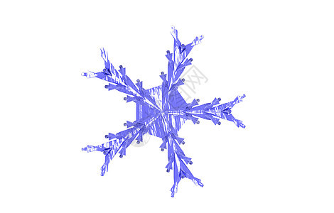冬季的冰雪晶体水晶雪花星星冰晶冻结背景图片
