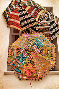 刺绣印度雨伞纹理地毯创造力蕾丝工艺纪念品树懒绣花紫色阳伞模式图片