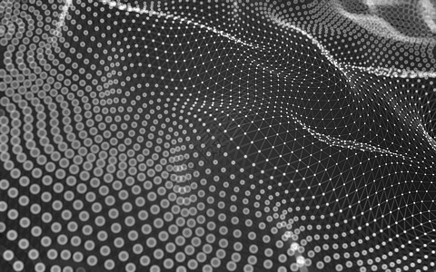 抽象背景 具有多边形形状的分子技术金属水晶矩阵科学黑色宏观蓝色三角形3d墙纸图片
