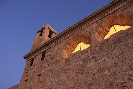 塔巴尔卡岛黄昏时圣佩德罗和圣巴勃罗教堂纪念碑目的地历史人类日落旅游假期地方教会文化图片