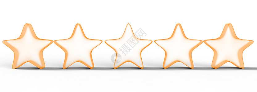 3d 五颗橙色恒星在彩色背景上 金星的出品和插图用于溢价审查优胜者奢华辉光庆典艺术礼物橙子问候语速度评分图片