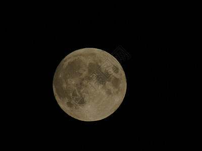 满月月光蓝色宇宙星系地平线天文学星星月球时间天空场景图片