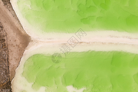 绿色盐湖 天然湖底背景结晶海滩旅游热带吸引力天线海岸线海岸水晶支撑图片