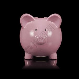 孤立的猪银行硬币经济商业小猪财富退休安全投资现金贷款图片