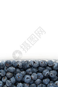 蓝莓在清晰的塑料托盘中 从上面用白色背景拍摄标签市场甜点食物浆果石头水果农场饮食产品图片