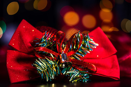 以丰富多彩的圣诞作品组成的装饰品和首饰是饰品庆典季节花环圣诞圣诞礼物假期风格装饰金子图片