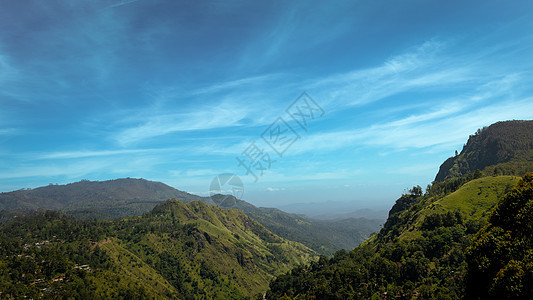 斯里兰卡美丽的山地 蓝色天空风景景观斯里兰卡图片