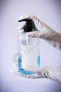 双手用医用乳胶蛋白呈上清洁剂瓶图片