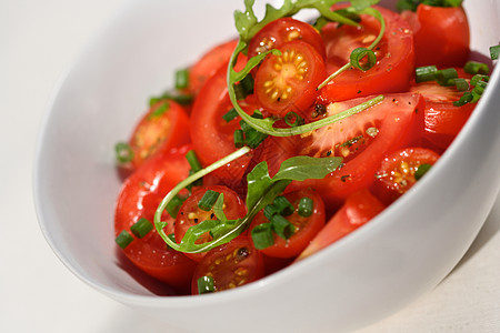 静生摄影午餐红色食物盘子蔬菜胡椒叶子健康绿色饮食图片