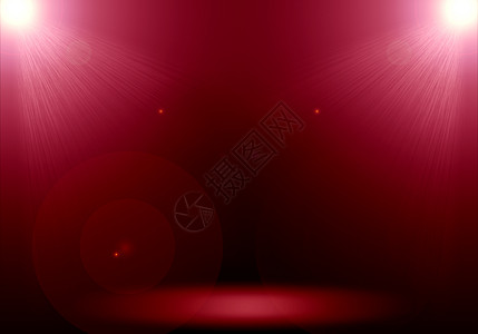 地板上红色照明弹 2 聚光灯的抽象图像图片