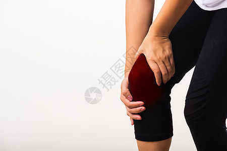 女人的膝盖疼痛 用手握膝关节女性保健卫生风湿事故伤害药品风湿病肌肉女士图片