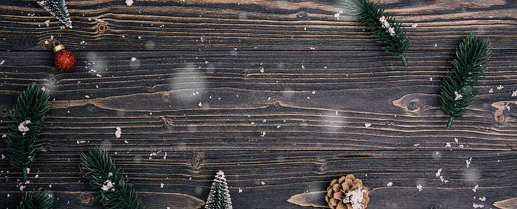 木制背景上的圣诞假日配制装饰品 n季节横幅小样木头假期松果新年生日手工周年图片