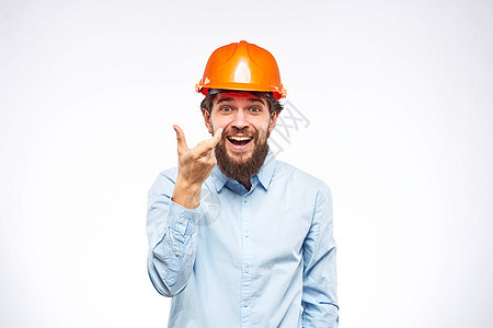 建筑行业官员的橙色涂料安全情感工人人数百分比男性男人建设者黄色经理建筑师头盔衬衫成人安全帽图片