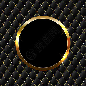 金色闪亮的光滑框架抽象背景 可用于邀请 明信片和凭单 Vector I 说明金属戒指辉光圆圈金子横幅插图火花奢华圆形图片
