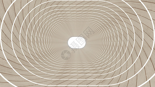 3d 隧道背景中的抽象椭圆形变形走廊渲染安装科学反射光谱地面墙纸线条立方体图片