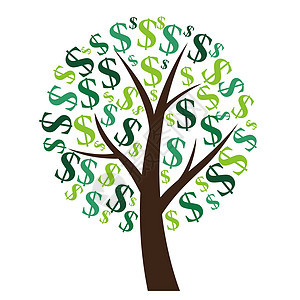 金融概念 金钱树     成功商业的象征 矢量说明收益投资生长现金进步商务经济硬币银行业人士图片