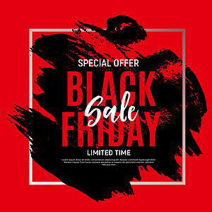 黑色星期五销售横幅模板 它制作图案矢量标签营销店铺海报感恩假期传单卡片折扣市场图片