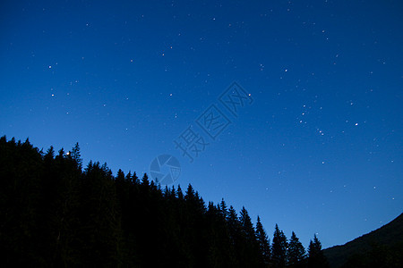 夜空有星星和圆影 树木和森林男人黑暗植被蓝色月亮植物太阳生物群系星空爬坡图片