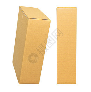 封闭的棕色纸板盒 白色推广盒子空白品牌纸盒商业包装小样礼物纸板图片