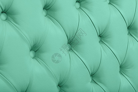 蓝绿色皮革 capitone 背景纹理床头板教练簇绒装潢薄荷风格装饰纽扣钻石手工图片