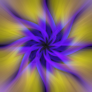 扭曲抽象具有纤维效果的紫色和黄色曲线和纺线抽象背景背景