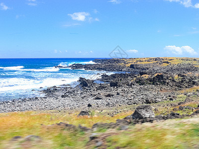 复活节岛 地貌 植被和海岸的自然性质天堂海滩植物晴天海景假期旅行旅游手掌尖端图片